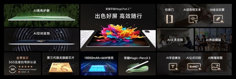 支持荣耀任意门、灵动胶囊等AI智慧功能，荣耀Magic V3折叠屏发布