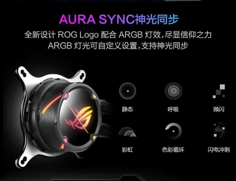 白色装机首选水冷~ROG飞龙2吹雪水冷散热、艾湃电竞GTR850MW电源