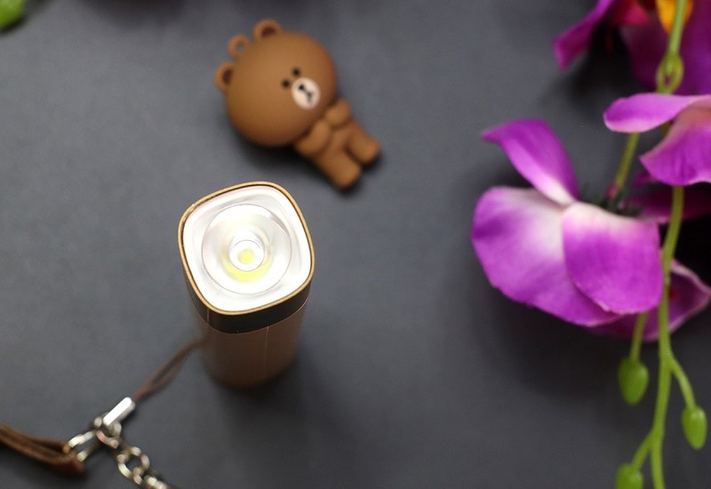 驱散黑暗，补充电量，素乐布朗熊款便携充电宝+小手电