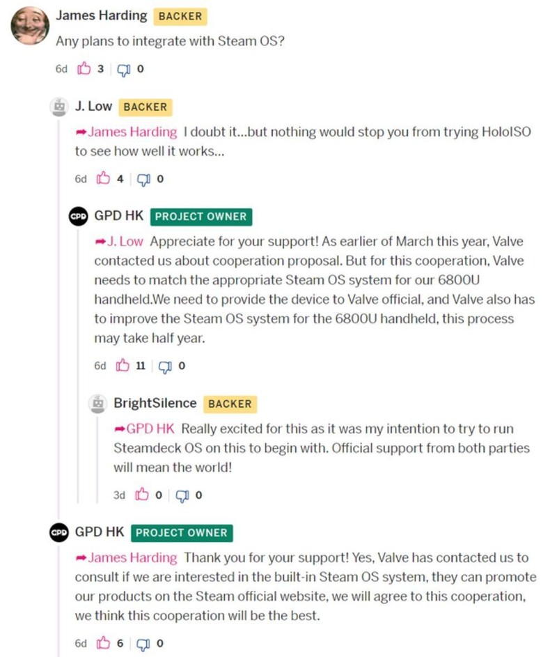 V社Steam Deck替“对手”站台，GPD Win Max 2或将得到官方优化适配