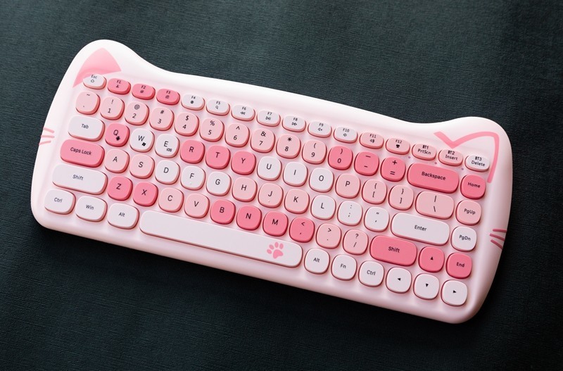 家里有主子们的小可爱瞧瞧它，黑爵3060i猫咪蓝牙键盘萌化你的少女心！