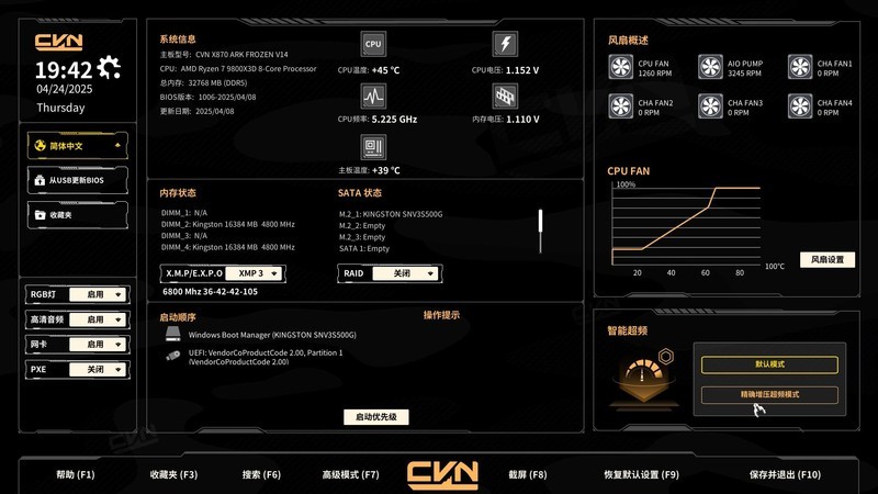 R9 9950X3D好座驾 七彩虹CVN X870 ARK FROZEN V14评测