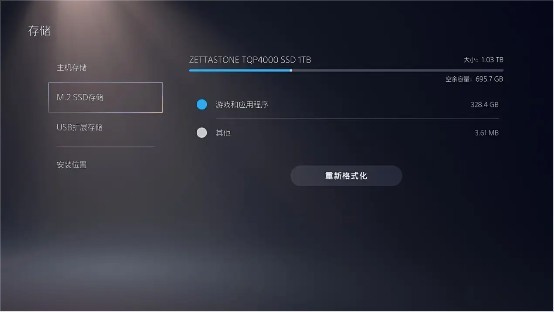 给PS5加装了一块1TB M.2，腾隐SSD TQP4000实测