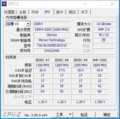 399元一根的32G内存超频能力怎么样。