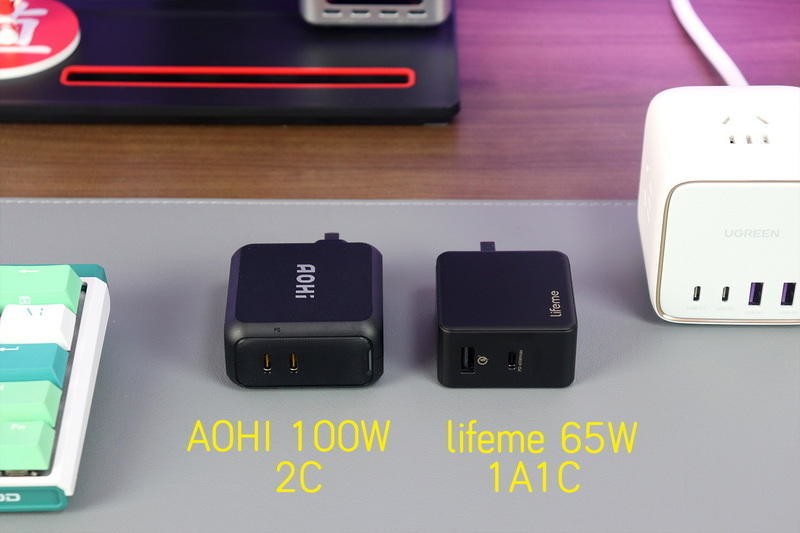 双C口超小体积，100W快充不烫：AOHI氮化镓多口充电器体验