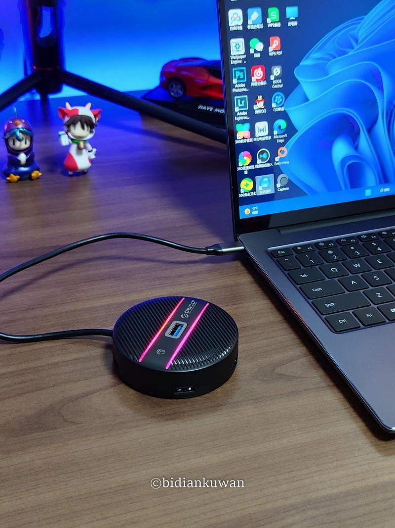 喜形于色的幻彩扩展：ORICO四合一USB扩展坞，长短AC两相宜