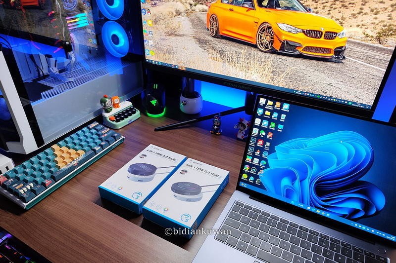 喜形于色的幻彩扩展：ORICO四合一USB扩展坞，长短AC两相宜