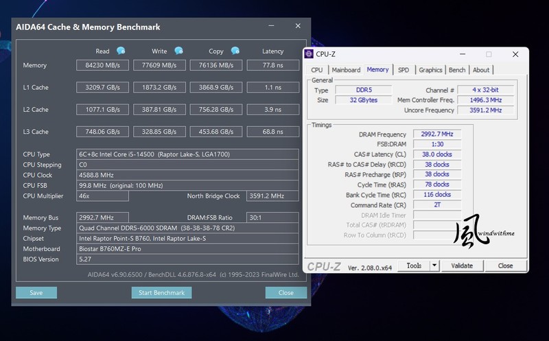BIOSTAR B760MZ-E PRO搭载Intel Core i5-14500实测与InWin F5白色机壳开箱