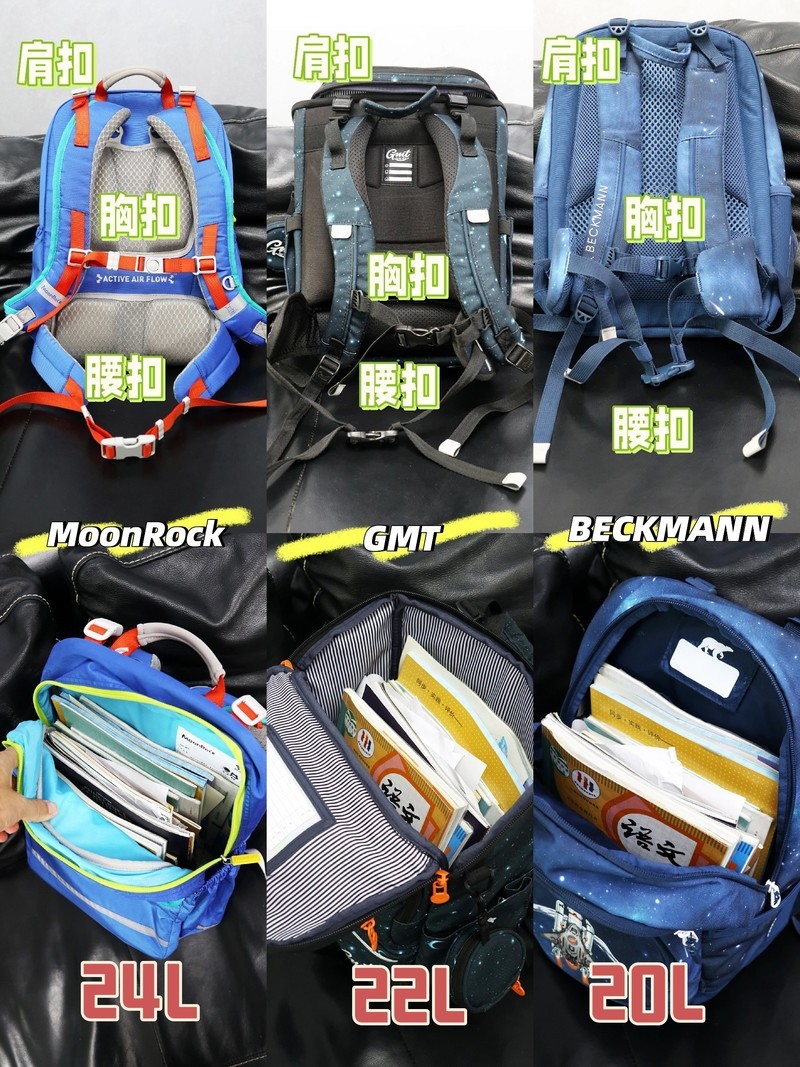 护脊书包大测评！买回来让孩子自己选！