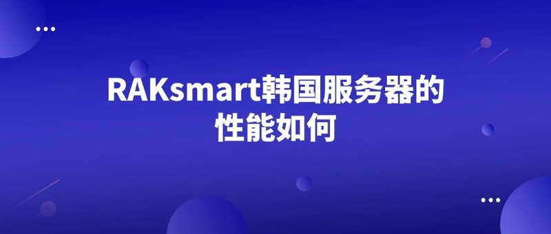 RAKsmart韩国服务器的性能如何