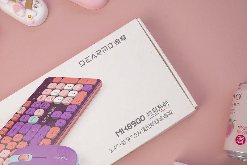 好看大过天，游戏不行颜值凑，迪摩MK8900炫彩女神无线键鼠套装