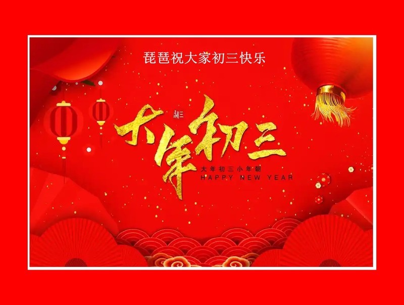 大年初三，琵琶祝大家新春快乐！！！