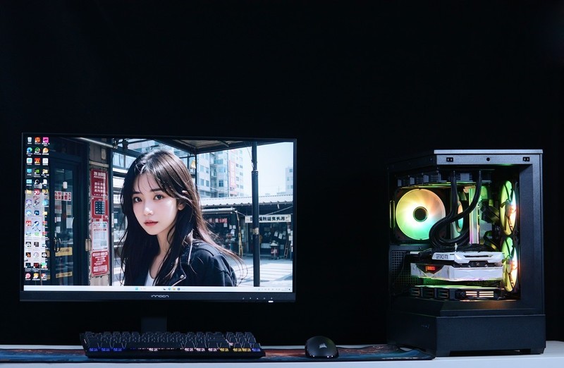 开机看灯效，关机看镜面：全新爱国者星璨岚黑镜机箱+13700KF+4070Ti装机