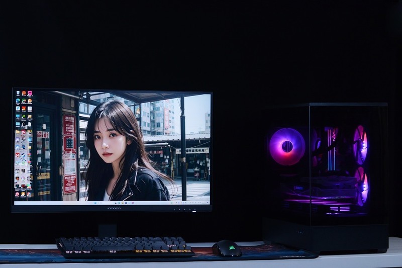 开机看灯效，关机看镜面：全新爱国者星璨岚黑镜机箱+13700KF+4070Ti装机