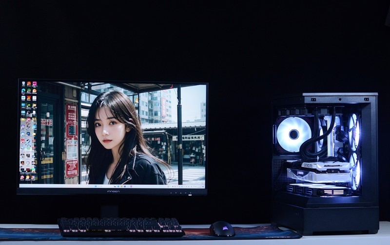 开机看灯效，关机看镜面：全新爱国者星璨岚黑镜机箱+13700KF+4070Ti装机