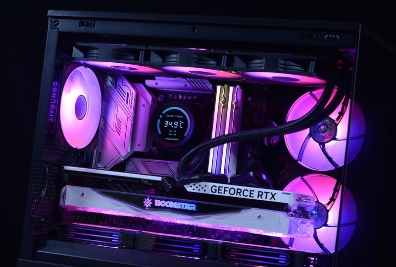 开机看灯效，关机看镜面：全新爱国者星璨岚黑镜机箱+13700KF+4070Ti装机