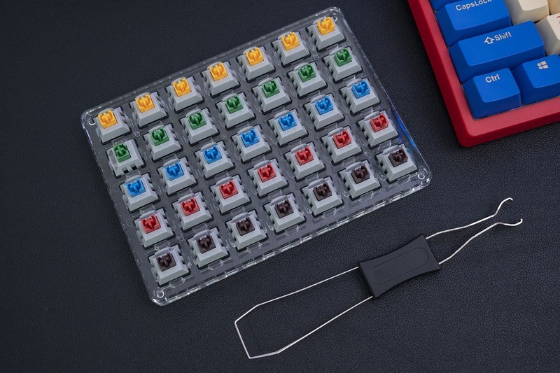 三段PBT键帽五代客制光轴，思巴达长剑机械键盘玩转五行轴