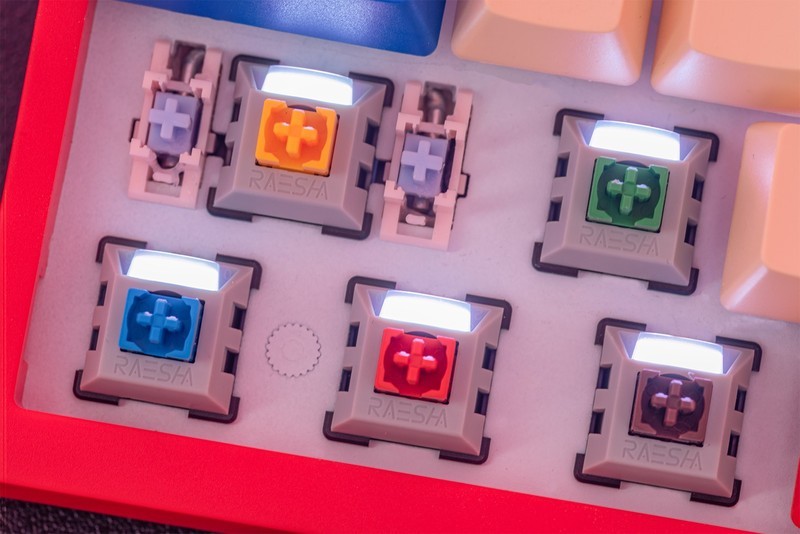 三段PBT键帽五代客制光轴，思巴达长剑机械键盘玩转五行轴