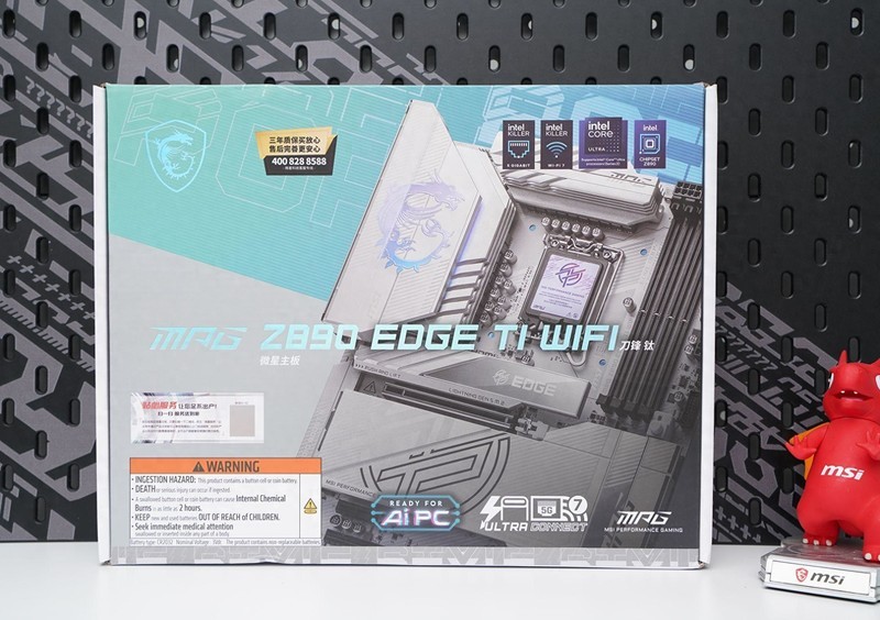 纯白战神来临 微星MPG Z890 EDGE TI WIFI主板开箱