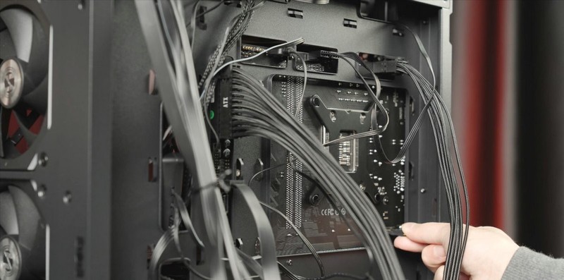 DIY-APE H610 KING背插式主板体验 真背部走线应该是这样的！