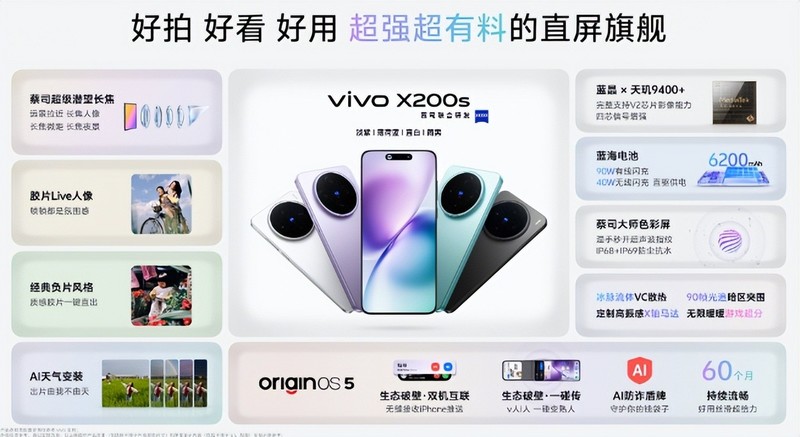 直屏党狂欢！vivo X200s全能旗舰预售中
