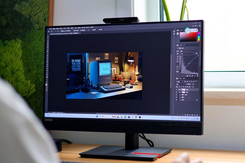 联想T24v-30显示器体验，自带红外高清摄像头，专为网课会议打造