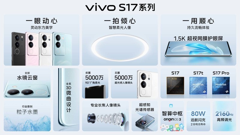 颜值与性能并存，vivo S17系列开启全网预售