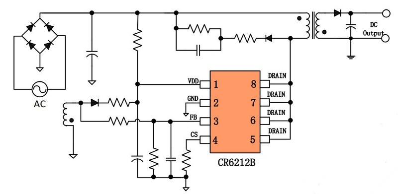 CR6212B_5V/12V高效率、低成本电源方案可代换OB257X系列