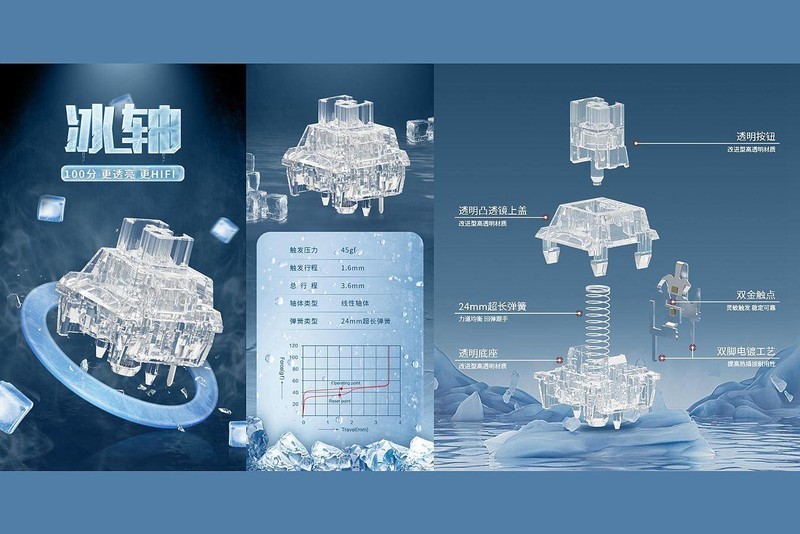 这才叫真正的全透明轴！高透亮、无杂色，TTC冰轴上手体验