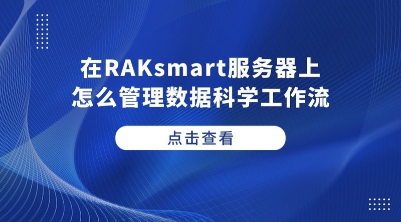 在RAKsmart服务器上怎么管理数据科学工作流