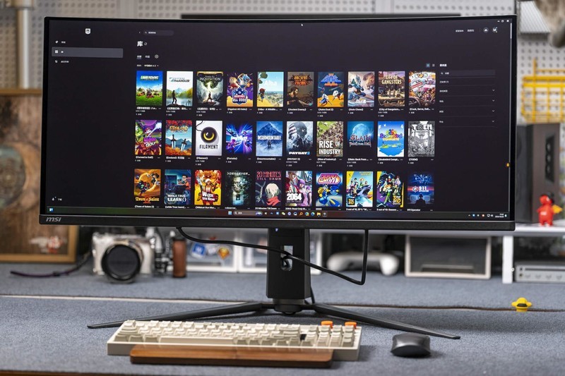 微星34寸QD-OLED带鱼屏体验，240Hz高刷游戏办公但用难回