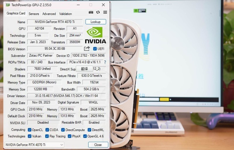纯白之风，性能之巅：索泰 RTX 4070 Ti TRINITY OC 月白显卡体验