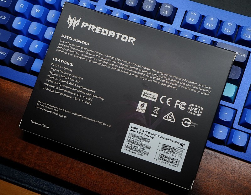 白嫖变8000MHz 宏碁掠夺者Pallas Ⅱ DDR5 6400MHz 32GB内存条实测