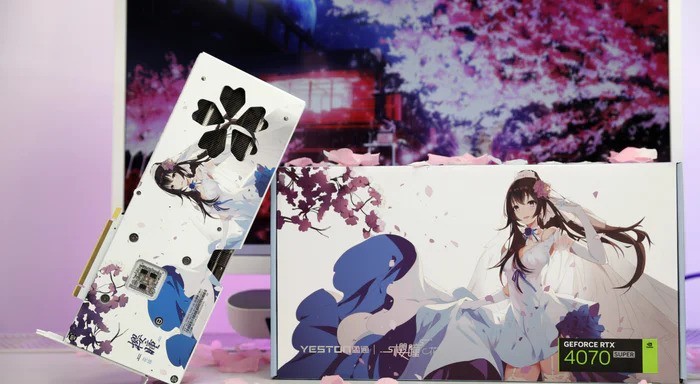 盈通RTX 4070 SUPER樱瞳花嫁性能颜值双巅峰，让你男友激动流泪的好物