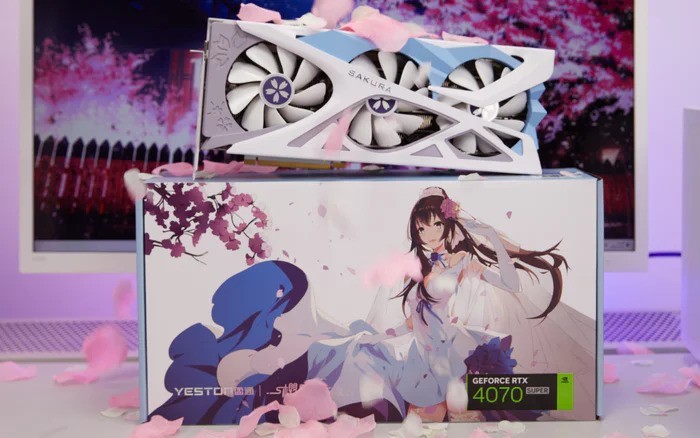 盈通RTX 4070 SUPER樱瞳花嫁性能颜值双巅峰，让你男友激动流泪的好物