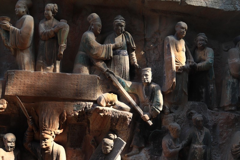 游览重庆大足宝顶山石刻（一）