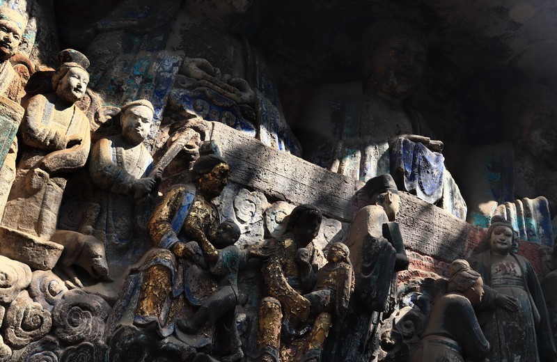 游览重庆大足宝顶山石刻（一）