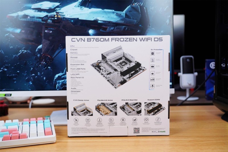 白色主题装机，七彩虹CVN B760M FROZEN D5一马当先，颜值性能全有了