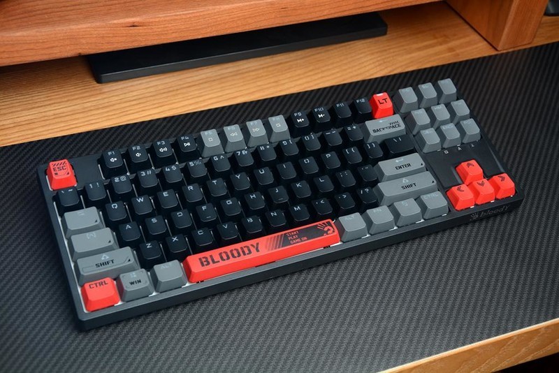 花一把的钱体验三把的手感，血手幽灵T87 LT变速光轴机械键盘开箱
