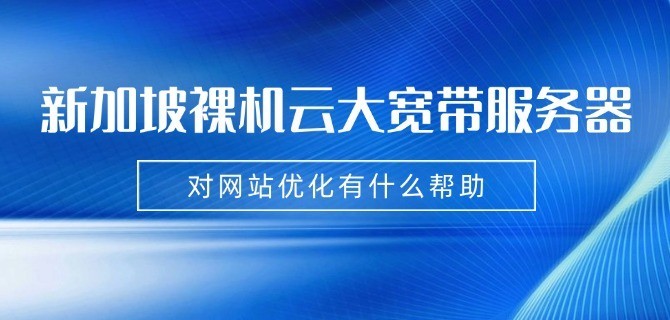 新加坡裸机云大宽带服务器对网站优化有什么帮助