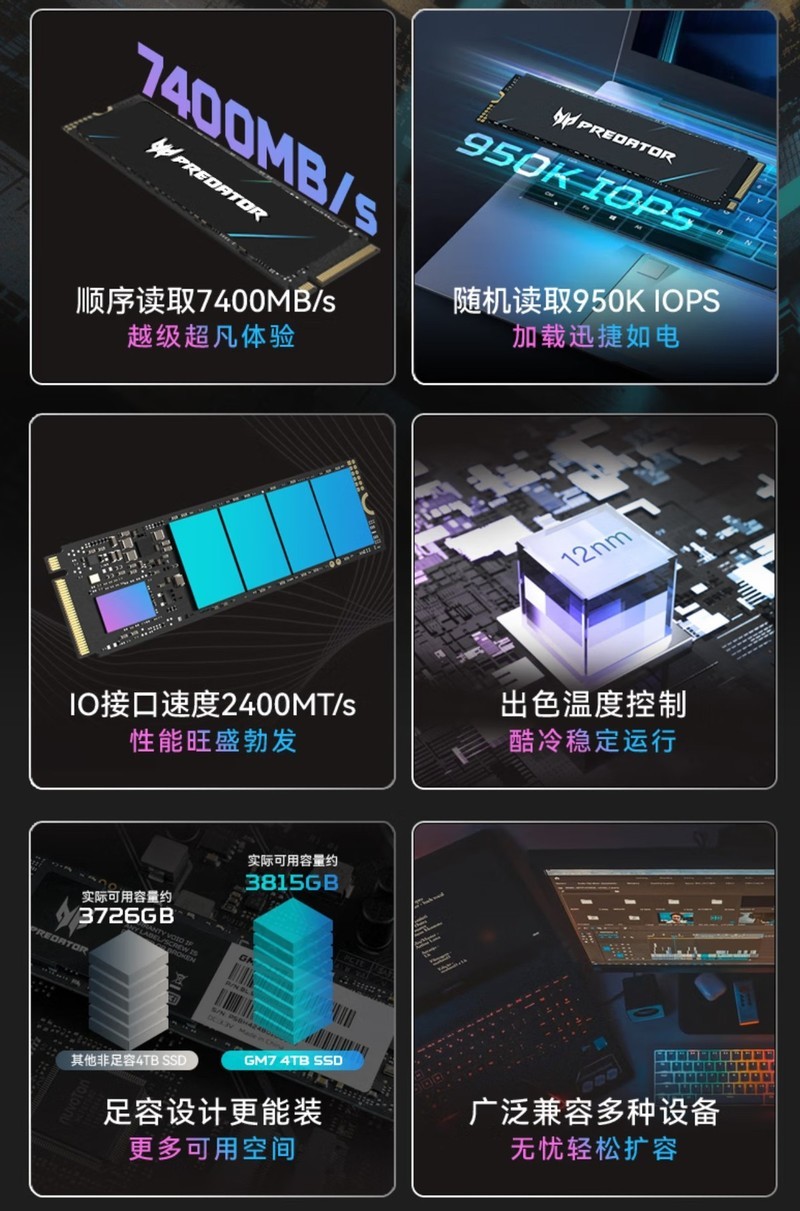 高速低延迟SSD和内存怎么选？宏碁掠夺者618选购推荐