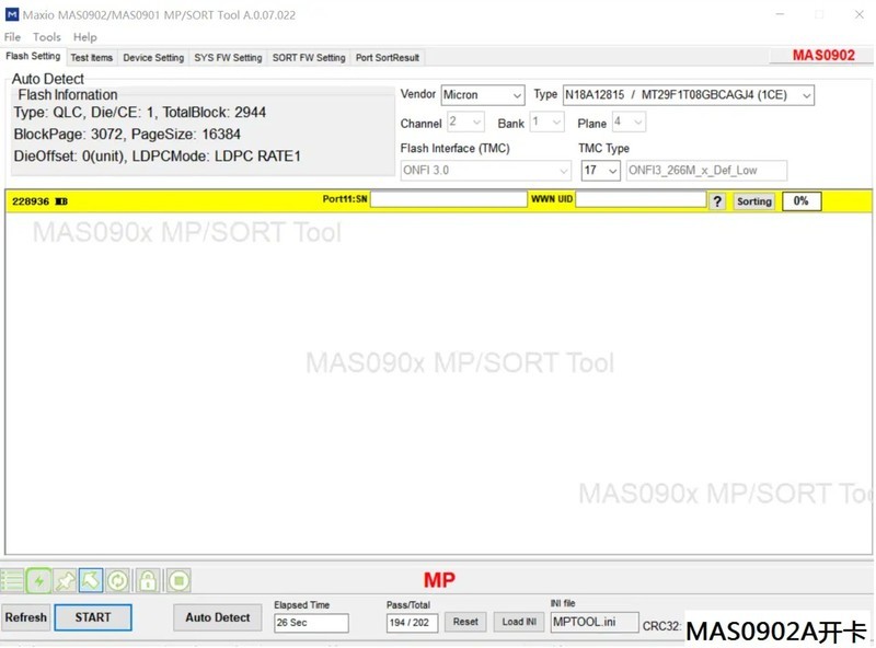 麦光黑金300 240G SSD修复，MAS0902量产工具下载，MAS0902A开卡工具教程