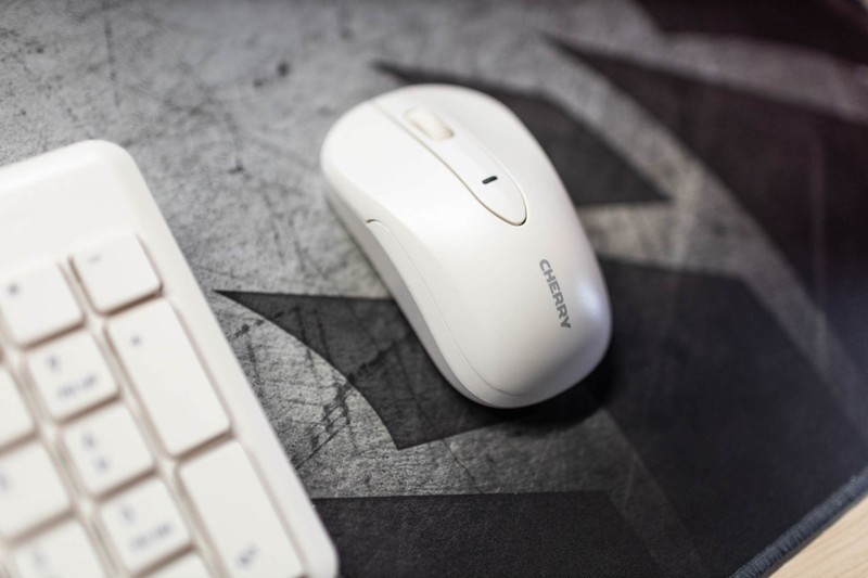 百元左右的大厂无线键鼠，安静优雅的办公神器，樱桃DW2300复古白