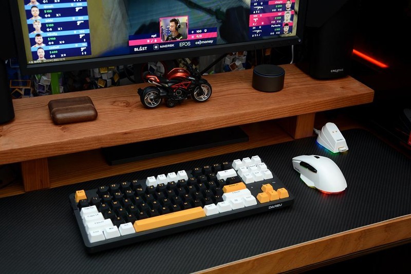 透明底壳、无线三模、279元，达尔优A955三模无线鼠标开箱