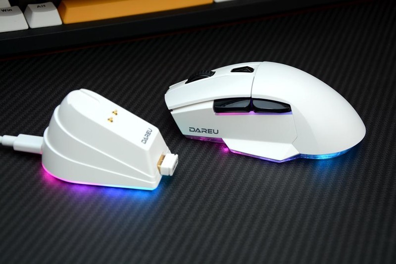 透明底壳、无线三模、279元，达尔优A955三模无线鼠标开箱