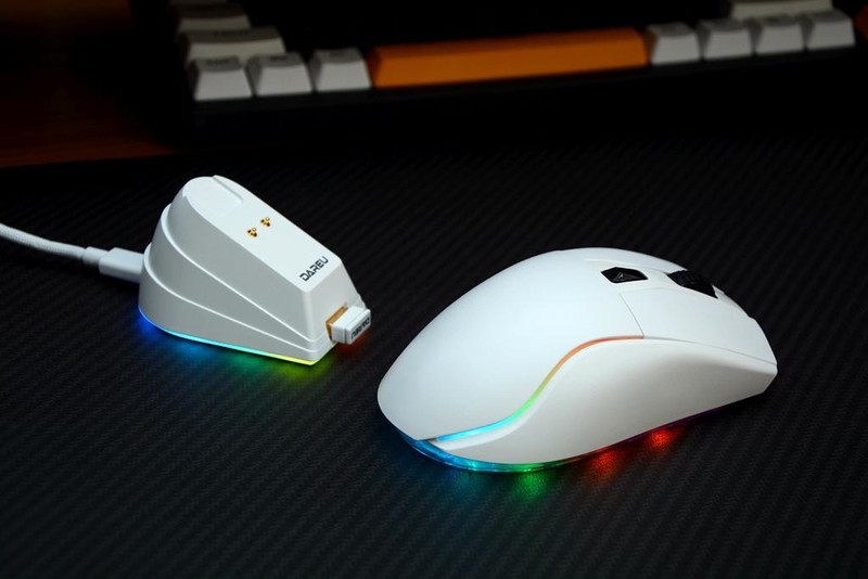 透明底壳、无线三模、279元，达尔优A955三模无线鼠标开箱