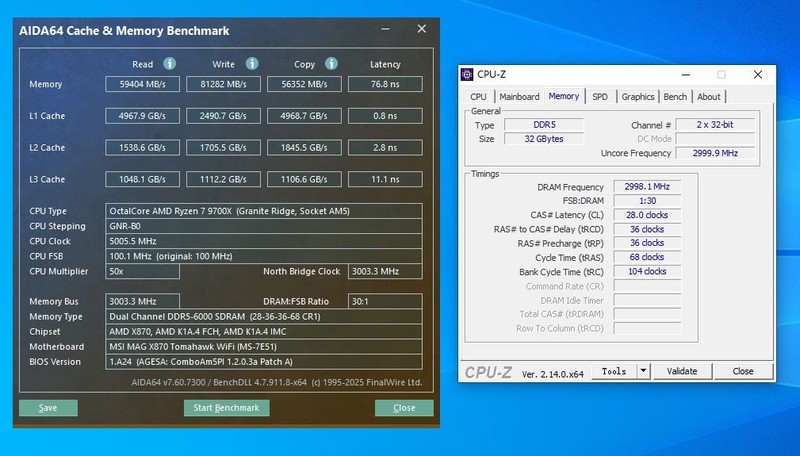 雷克沙Ares战神之翼DDR5 6000 32G内存套装评测：AMD平台低延迟伴侣