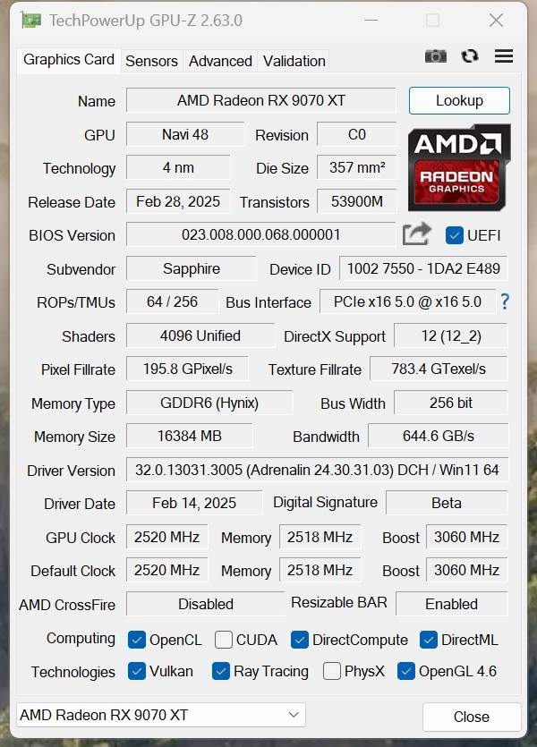 更帅更强的搅局者，蓝宝石 氮动 RX 9070XT OC显卡首发测评