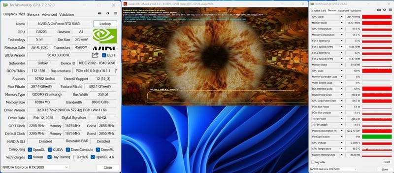 廉政无光卡皇 影驰RTX5080金属大师黑金版OC 实测分享