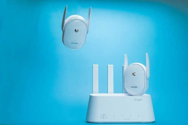 自动组网，大户型信号全覆盖 锐捷蜂鸟套装路由器